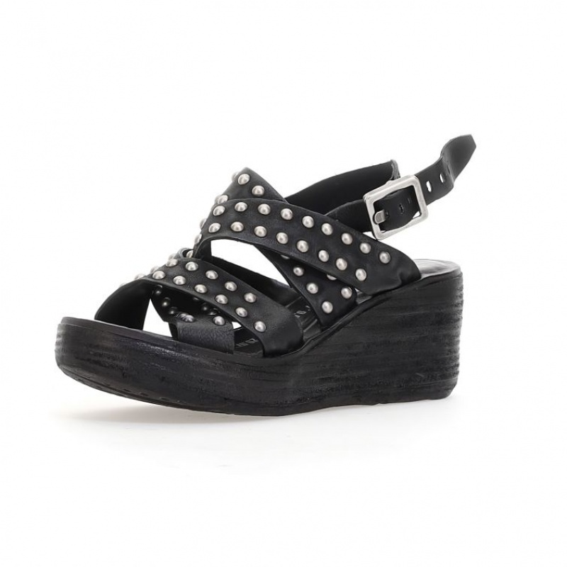 Sandalias A.S.98 Normand Mujer Negras | ES-PGX418526