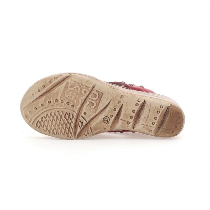 Sandalias A.S.98 Normand Mujer Rojas Oscuro | ES-DIB749853