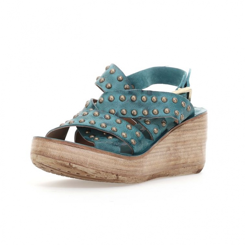 Sandalias A.S.98 Normand Mujer Verde | ES-ZCQ472698