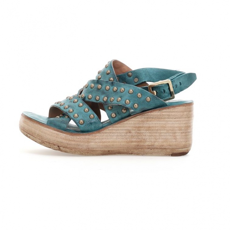 Sandalias A.S.98 Normand Mujer Verde | ES-ZCQ472698