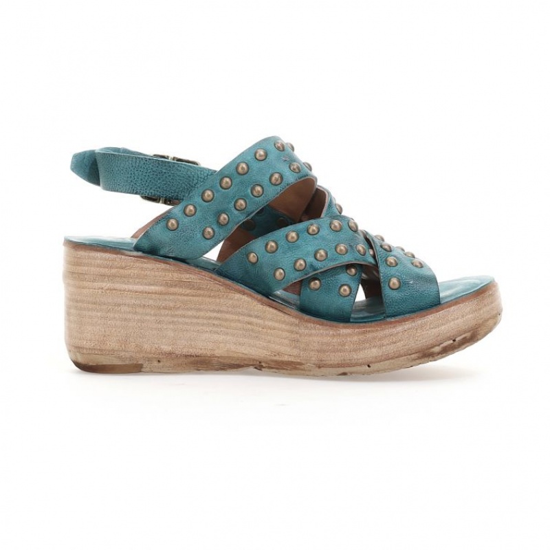 Sandalias A.S.98 Normand Mujer Verde | ES-ZCQ472698