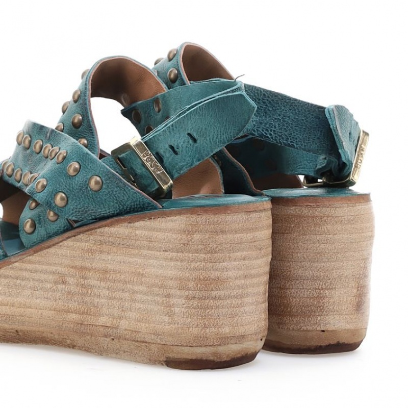 Sandalias A.S.98 Normand Mujer Verde | ES-ZCQ472698