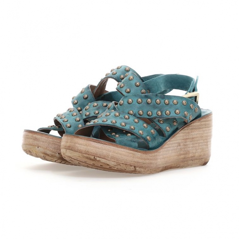 Sandalias A.S.98 Normand Mujer Verde | ES-ZCQ472698