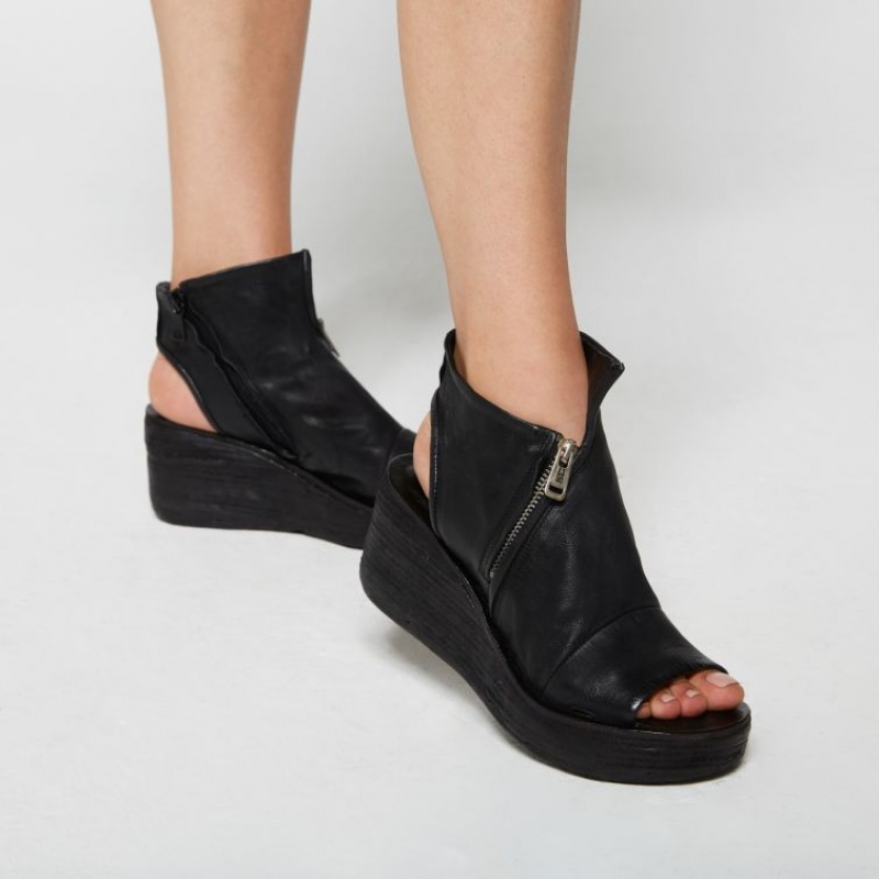 Sandalias A.S.98 Nowell Mujer Negras | ES-PWS174685