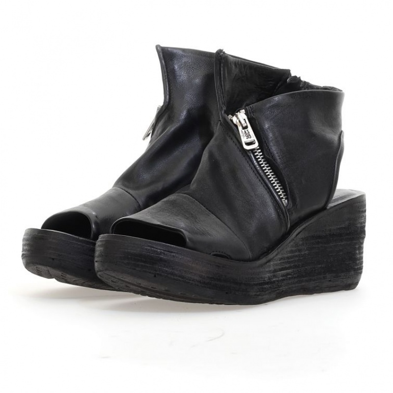 Sandalias A.S.98 Nowell Mujer Negras | ES-PWS174685