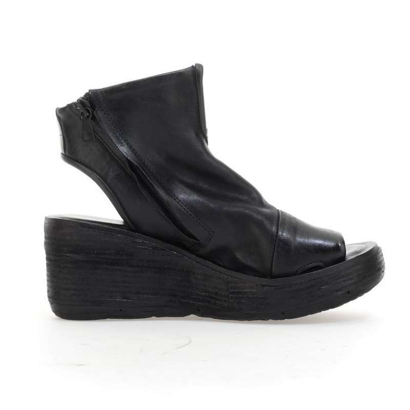 Sandalias A.S.98 Nowell Mujer Negras | ES-PWS174685