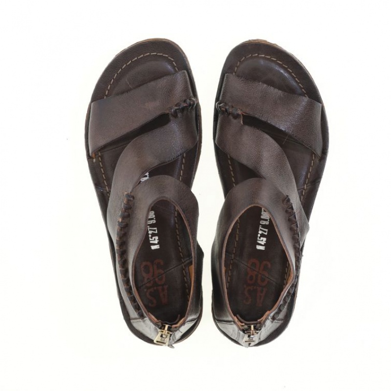 Sandalias A.S.98 Romey Mujer Chocolate | ES-DGN714035