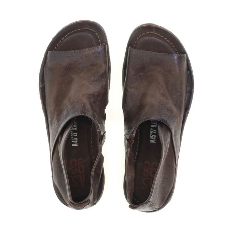 Sandalias A.S.98 Romi Mujer Chocolate | ES-XJP892401