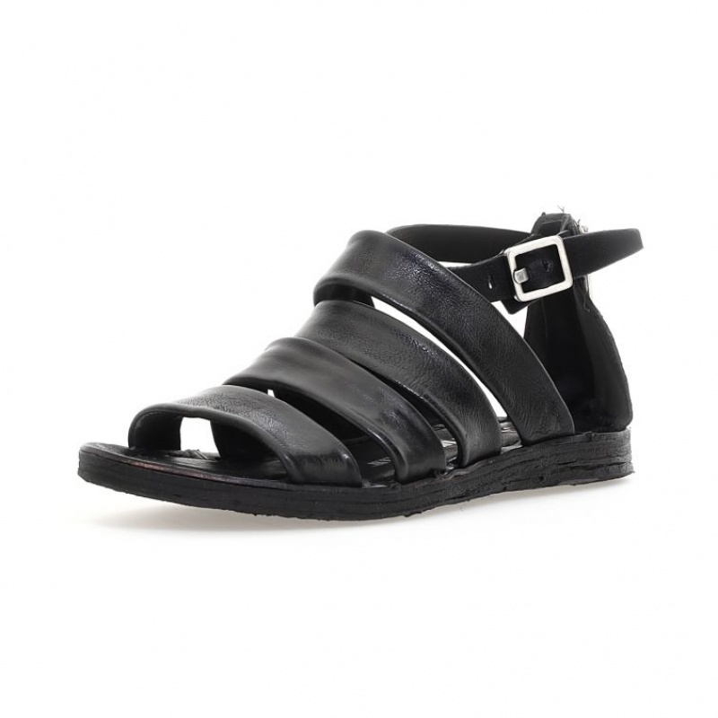 Sandalias A.S.98 Ros Mujer Negras | ES-DWA536420