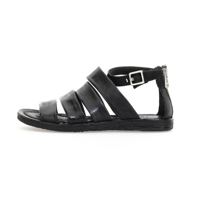 Sandalias A.S.98 Ros Mujer Negras | ES-DWA536420