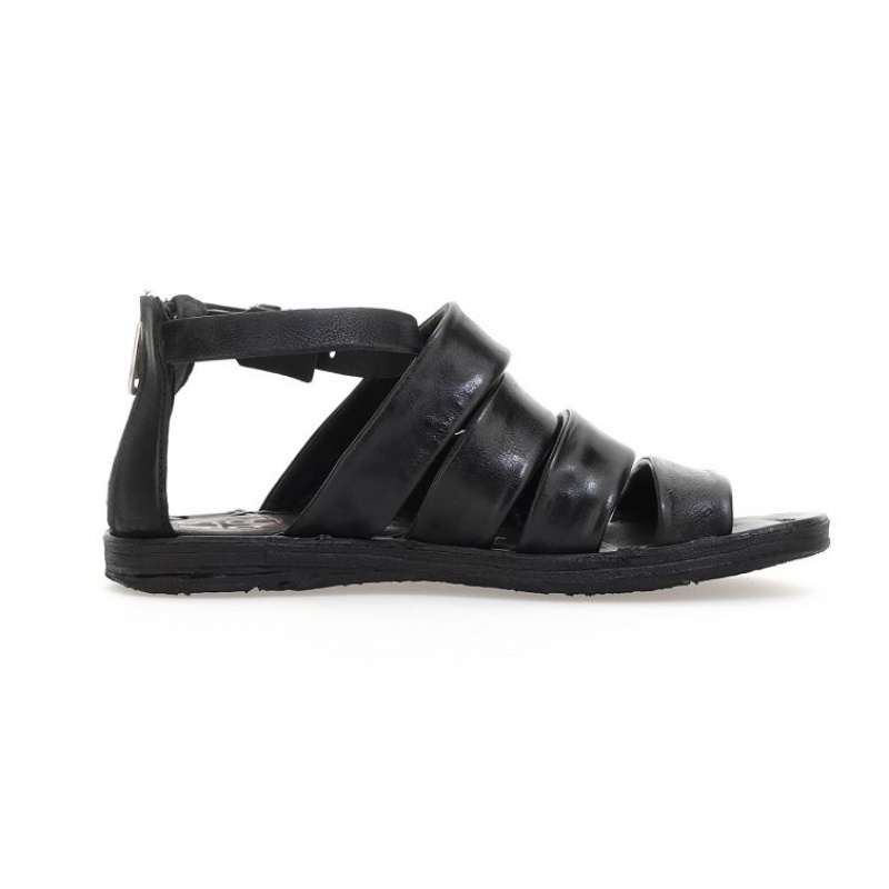 Sandalias A.S.98 Ros Mujer Negras | ES-DWA536420