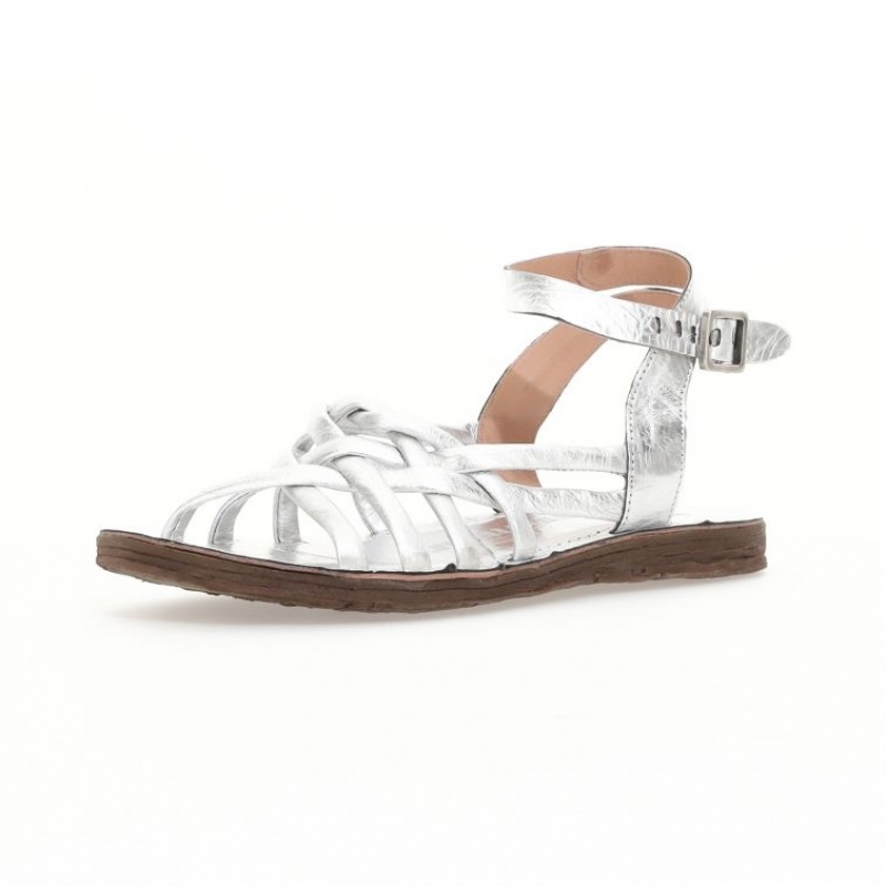 Sandalias A.S.98 Rylee Mujer Plateadas | ES-ZWE842159