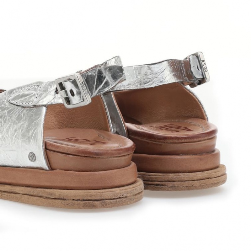 Sandalias A.S.98 Sera Mujer Plateadas | ES-YGF970621