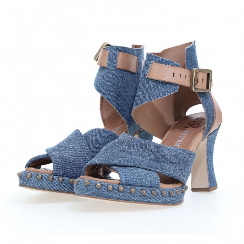 Sandalias A.S.98 Voni Mujer Azules | ES-JXL208379