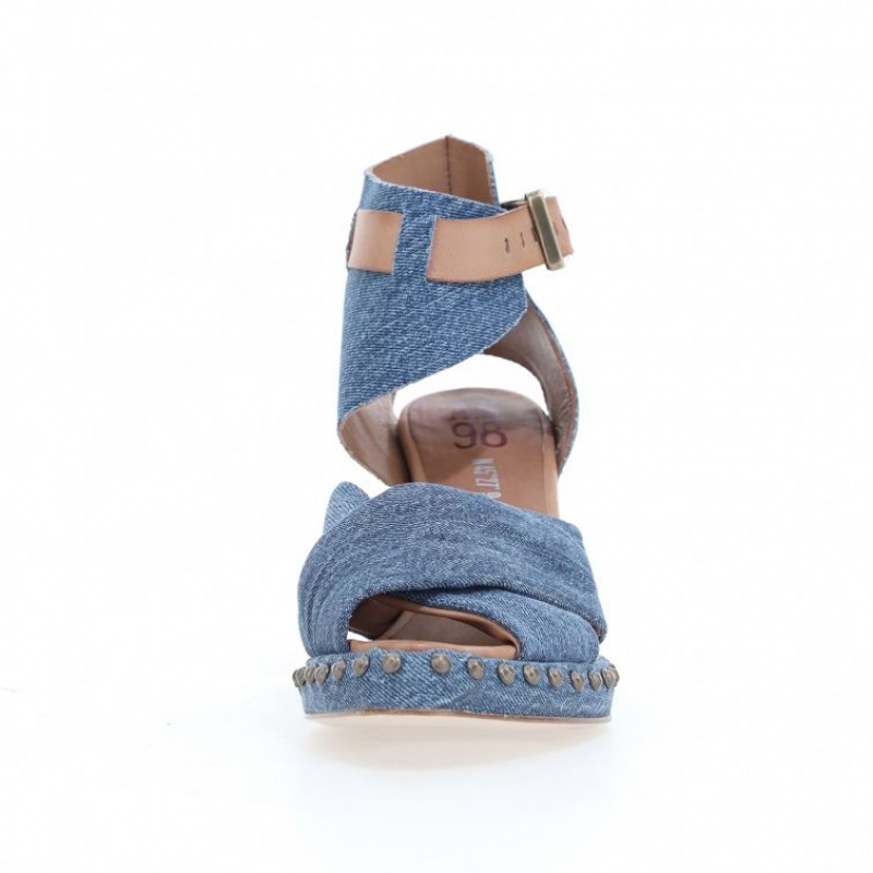 Sandalias A.S.98 Voni Mujer Azules | ES-JXL208379