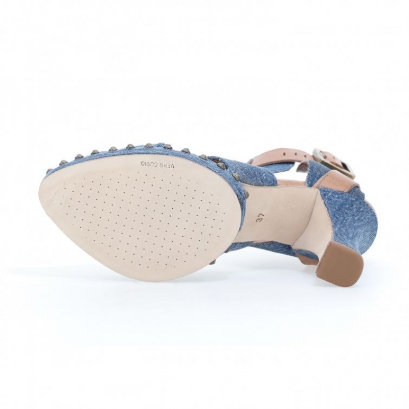 Sandalias A.S.98 Voni Mujer Azules | ES-JXL208379