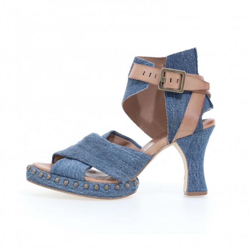 Sandalias A.S.98 Voni Mujer Azules | ES-JXL208379