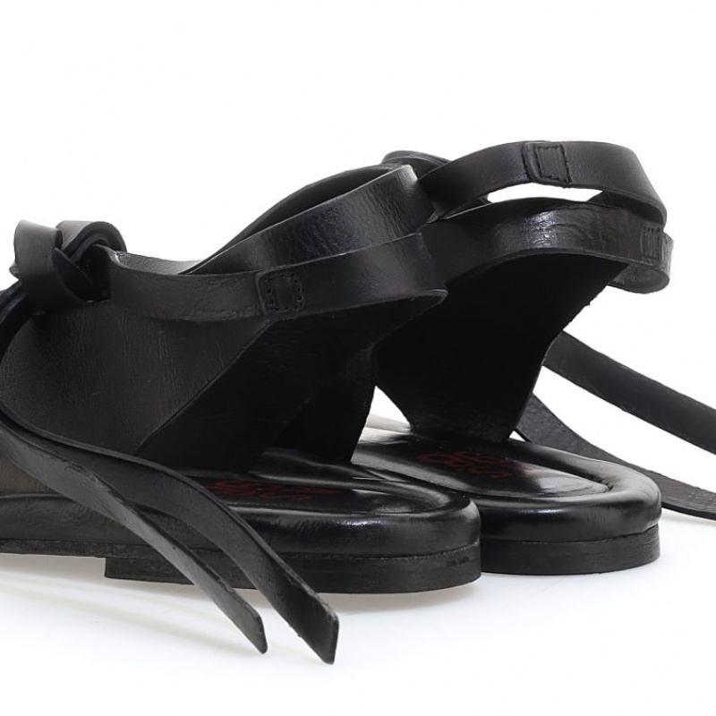 Sandalias A.S.98 Yanci Mujer Negras | ES-SBH297684