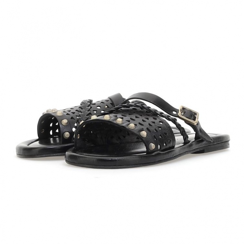 Sandalias A.S.98 Yazmin Mujer Negras | ES-TIE963751