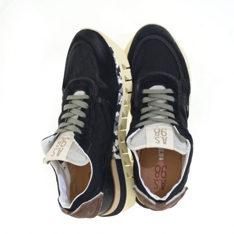 Zapatillas A.S.98 Julian Hombre Negras | ES-DCK801296