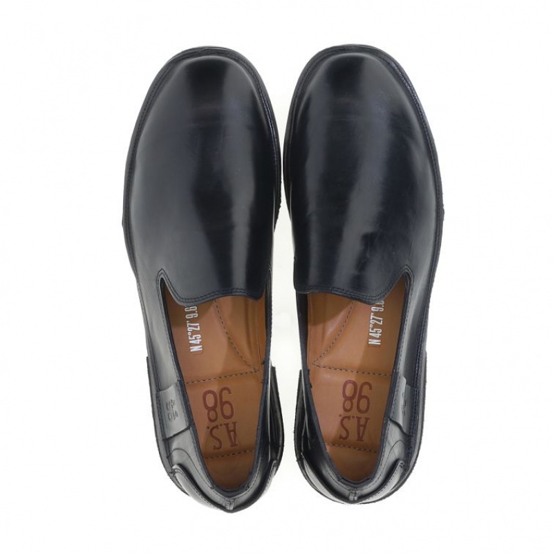 flat shoes A.S.98 Alberic Hombre Negras | ES-YWS201583