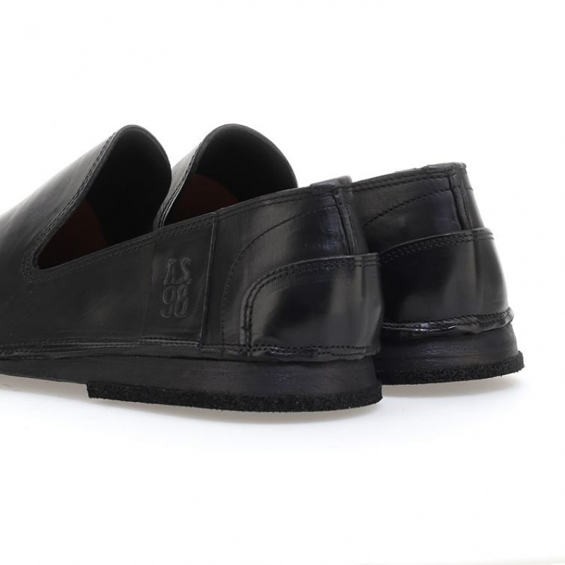 flat shoes A.S.98 Alberic Hombre Negras | ES-YWS201583