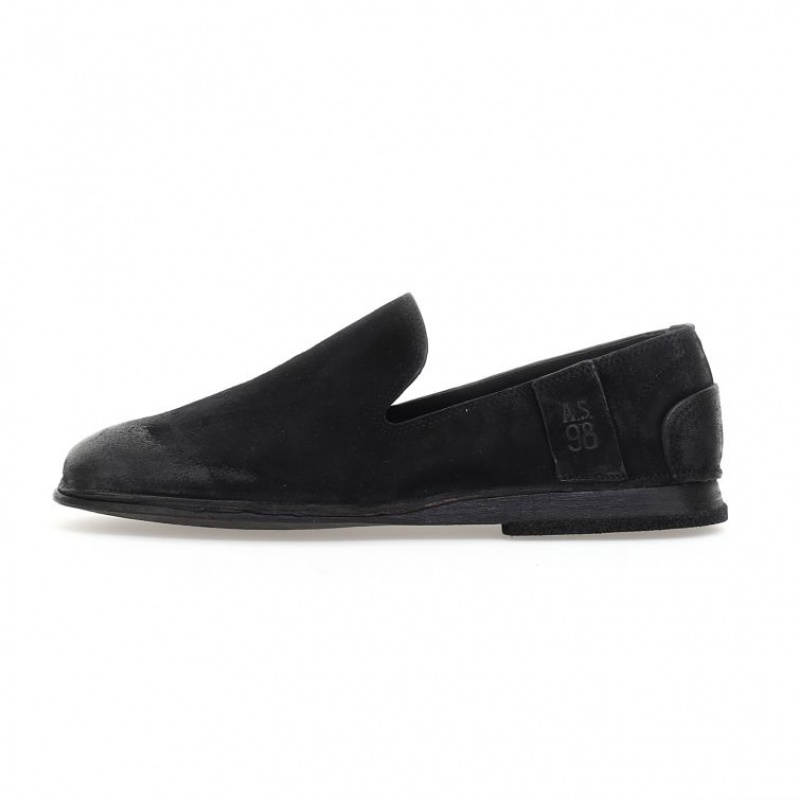 flat shoes A.S.98 Alberic Hombre Negras | ES-UMF673589