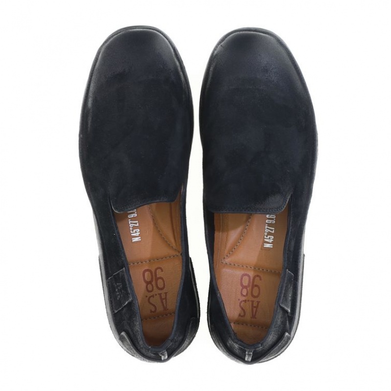 flat shoes A.S.98 Alberic Hombre Negras | ES-UMF673589