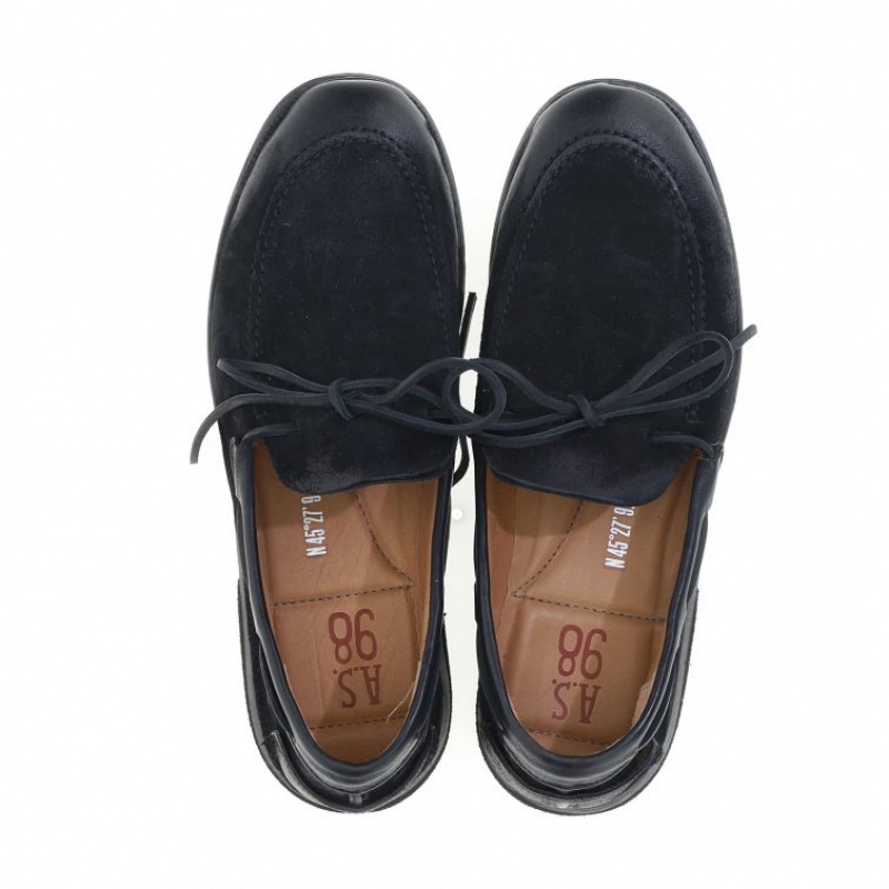 flat shoes A.S.98 Aldous Hombre Negras | ES-SDV689053