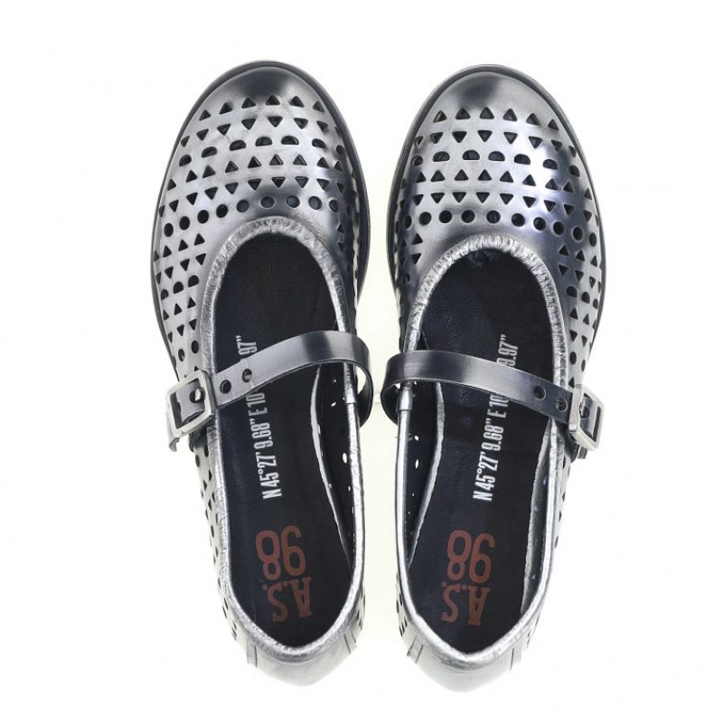 flat shoes A.S.98 Jacaline Mujer Titanium | ES-GCF251609