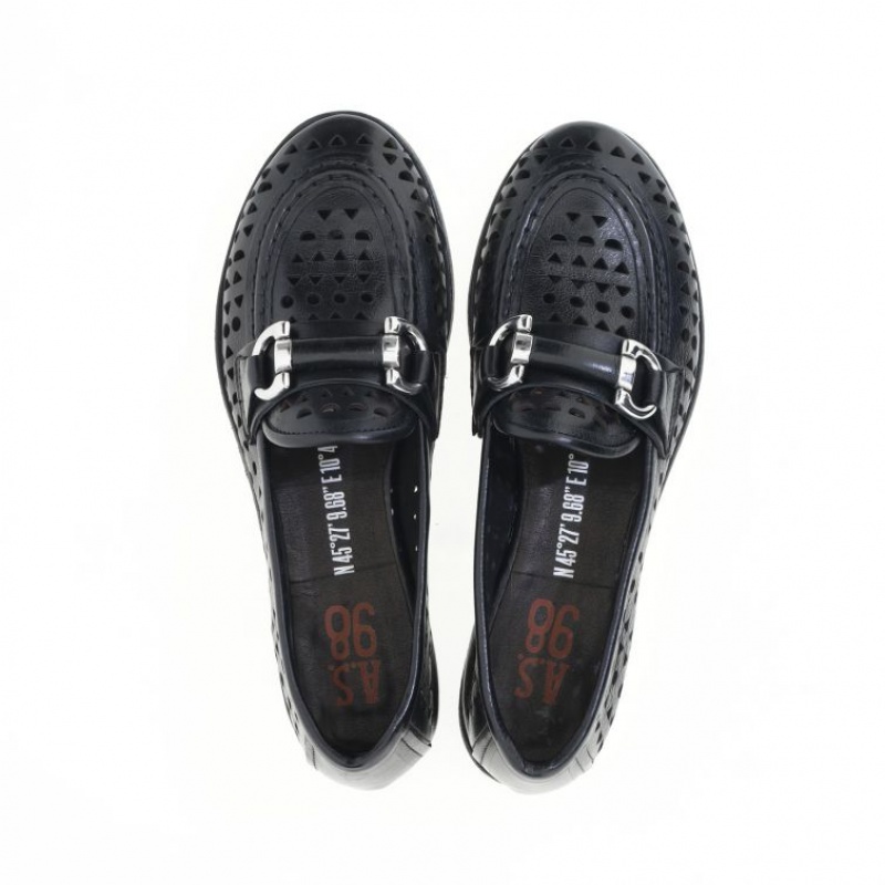 flat shoes A.S.98 Jacklyn Mujer Negras | ES-JIH604359