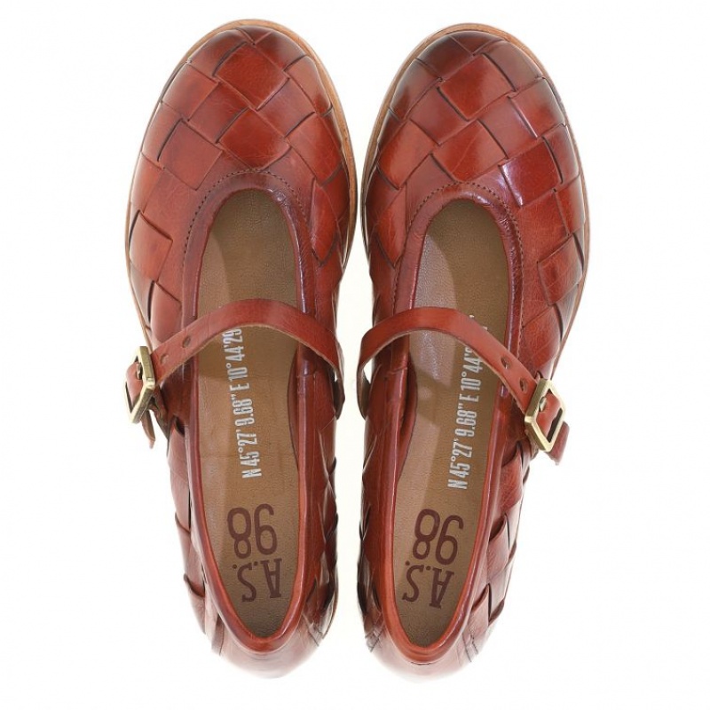 flat shoes A.S.98 Janae Mujer Burdeos | ES-XBD953184