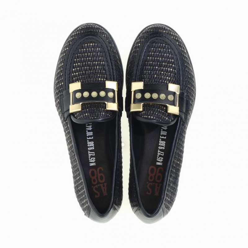 flat shoes A.S.98 Janele Mujer Negras | ES-ROX049172