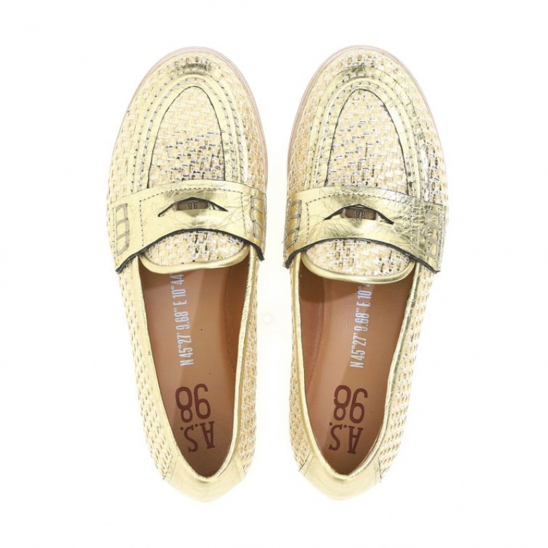 flat shoes A.S.98 Janene Mujer Doradas | ES-KLT071563