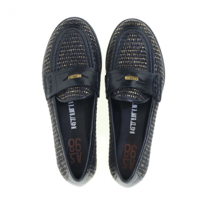 flat shoes A.S.98 Janene Mujer Negras | ES-KDB572094