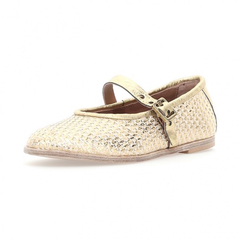 flat shoes A.S.98 Janet Mujer Doradas | ES-CVK650927