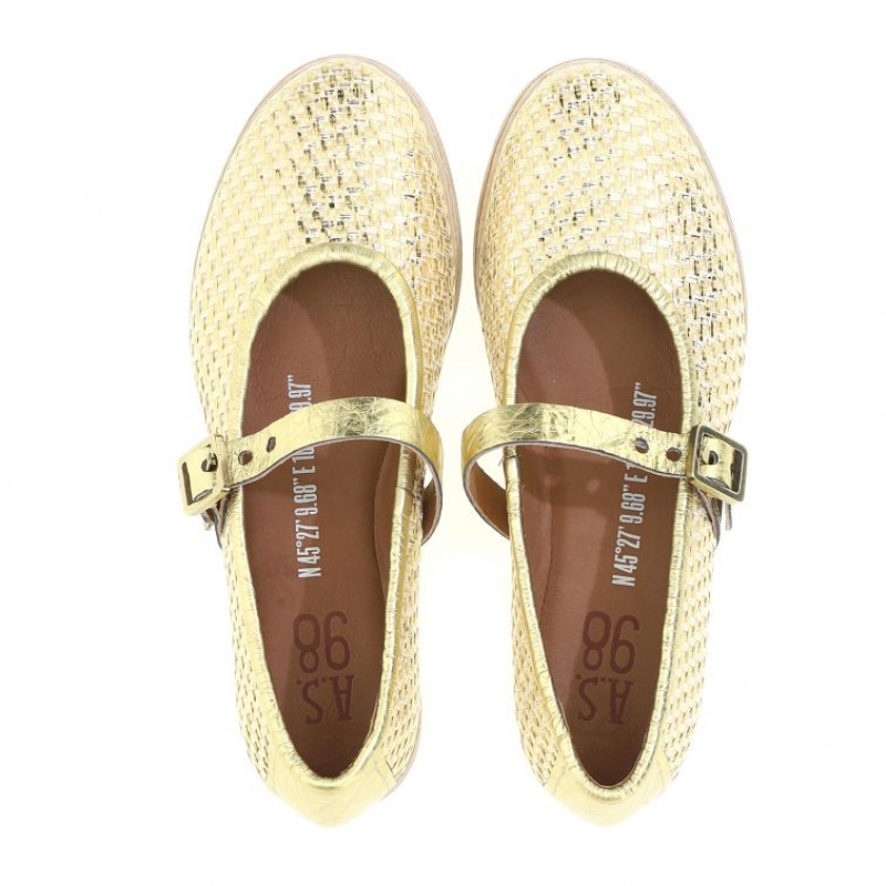 flat shoes A.S.98 Janet Mujer Doradas | ES-CVK650927