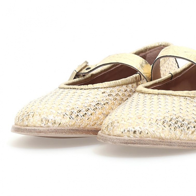 flat shoes A.S.98 Janet Mujer Doradas | ES-CVK650927