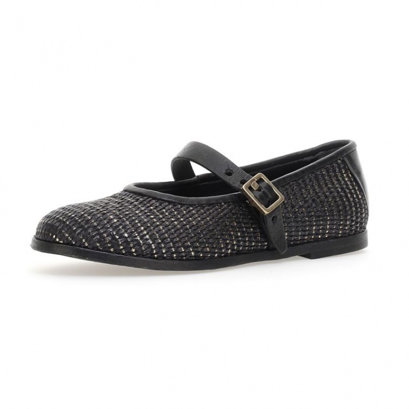 flat shoes A.S.98 Janet Mujer Negras | ES-HPV657418