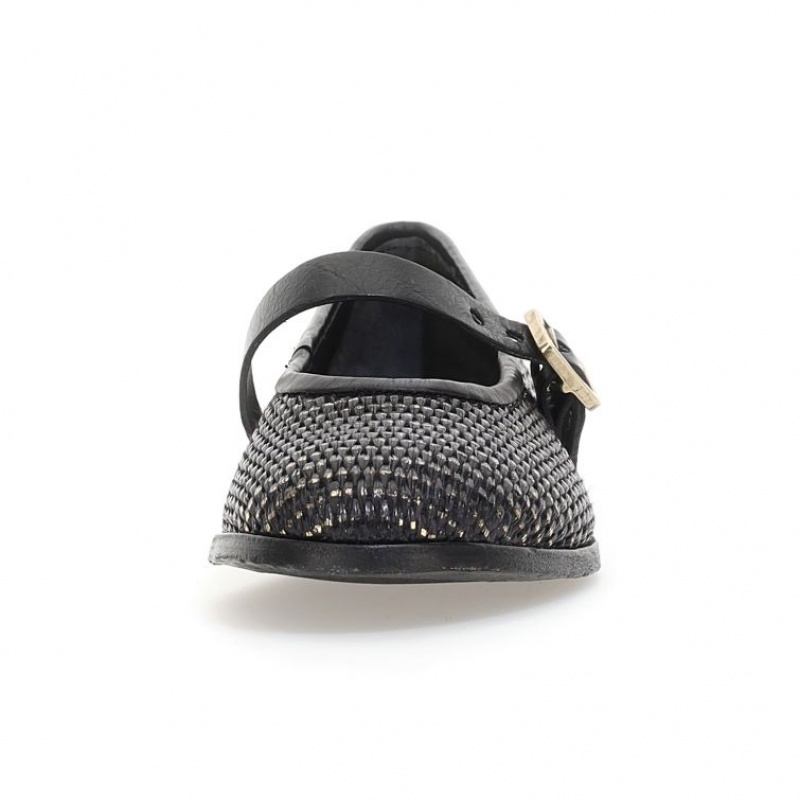 flat shoes A.S.98 Janet Mujer Negras | ES-HPV657418