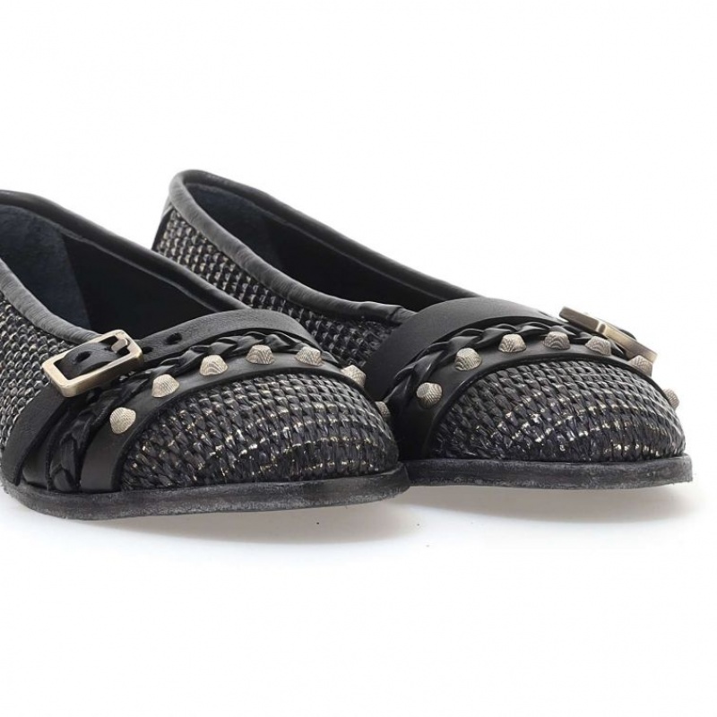 flat shoes A.S.98 Jayla Mujer Negras | ES-KDT039675