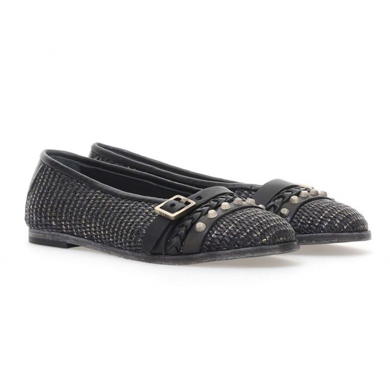 flat shoes A.S.98 Jayla Mujer Negras | ES-KDT039675