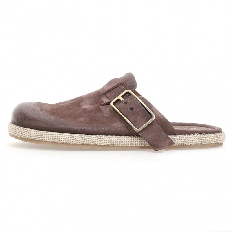 flat shoes A.S.98 Mules Mike Hombre Marrones | ES-FUP013825