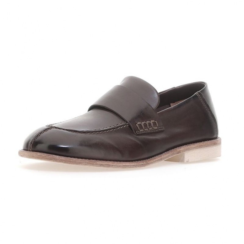 flat shoes A.S.98 Ogden Hombre Chocolate | ES-FPL273049