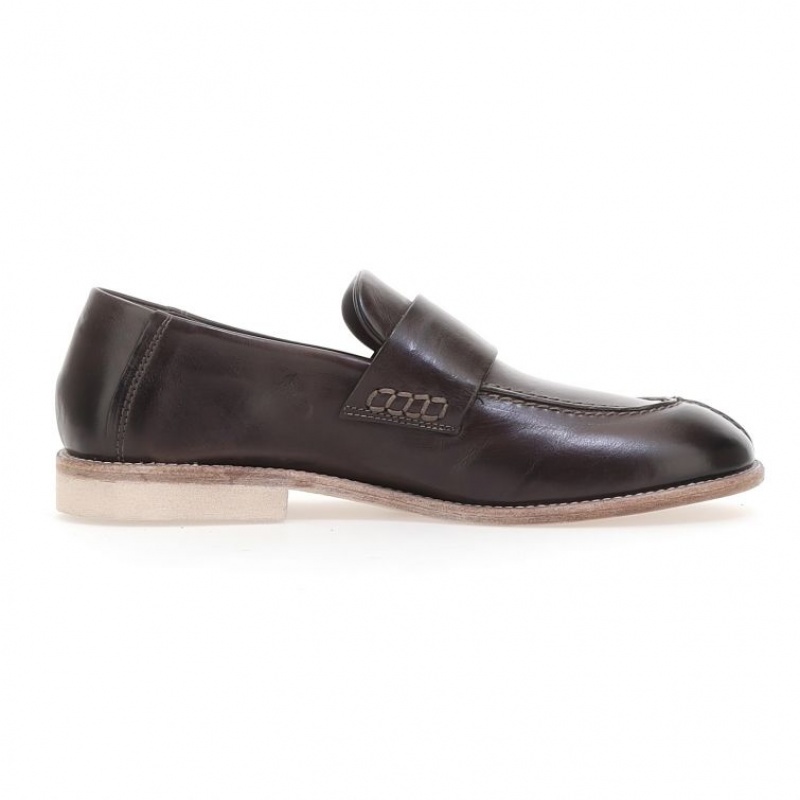 flat shoes A.S.98 Ogden Hombre Chocolate | ES-FPL273049