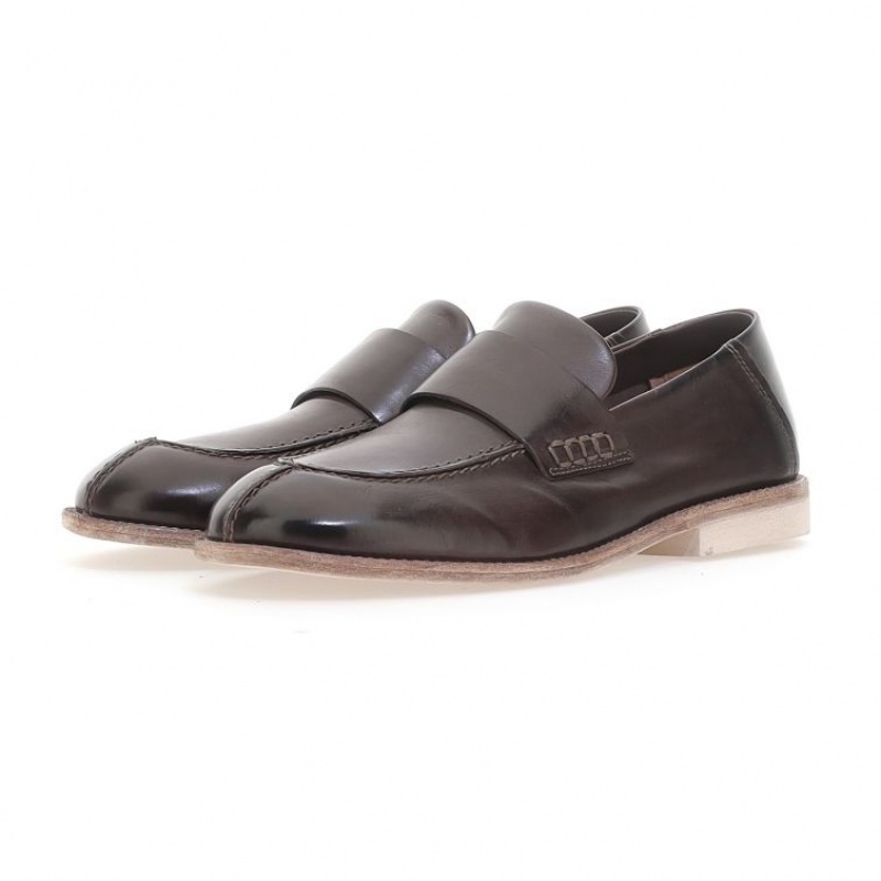 flat shoes A.S.98 Ogden Hombre Chocolate | ES-FPL273049