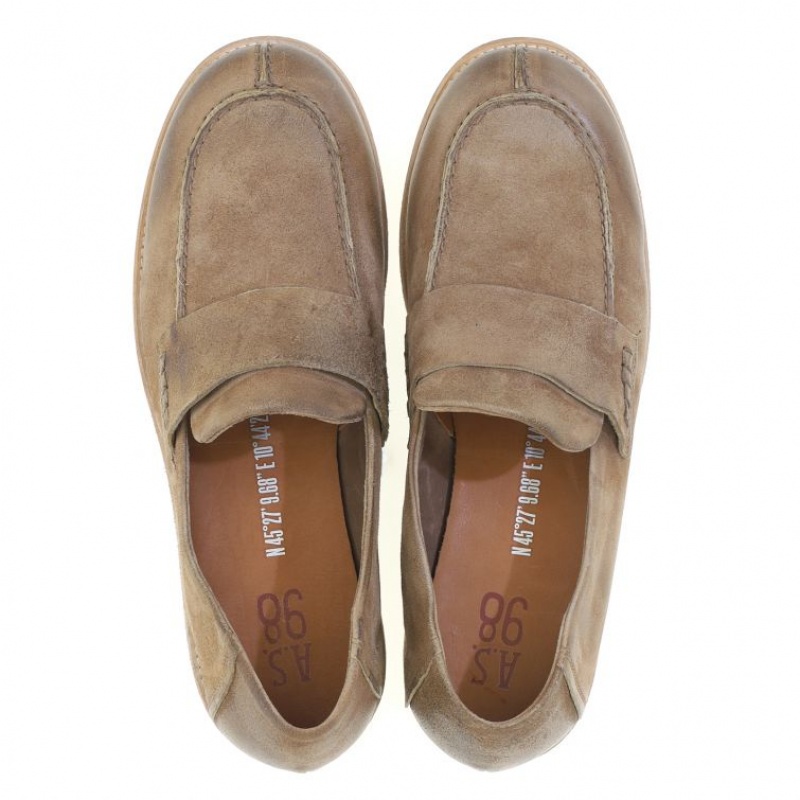 flat shoes A.S.98 Ogden Hombre Marrones | ES-ASM061723