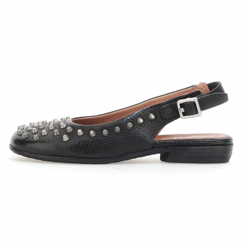 flat shoes A.S.98 Zola Mujer Negras | ES-JED854910