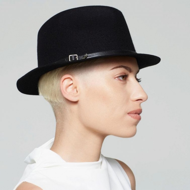 hats A.S.98 Claire Mujer Negras | ES-QRU170463